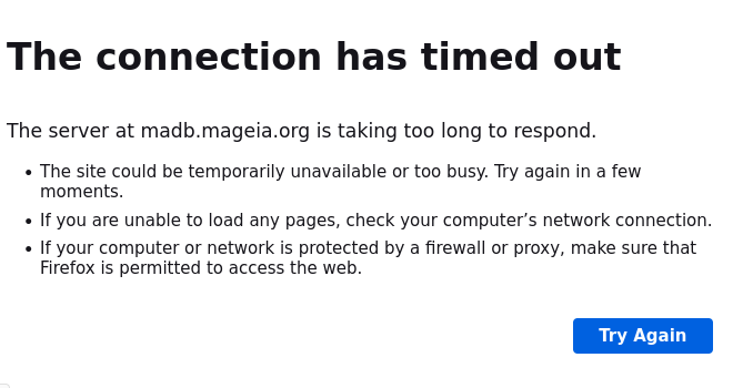 Before the redirect to this Blog was made, this message would occur